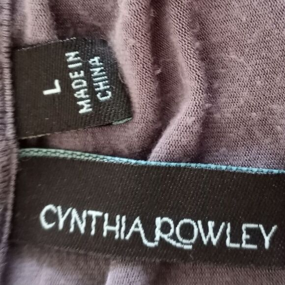 CYNTHIA ROWLEY GRAY TOP SZ.L EUC - Picture 5 of 6